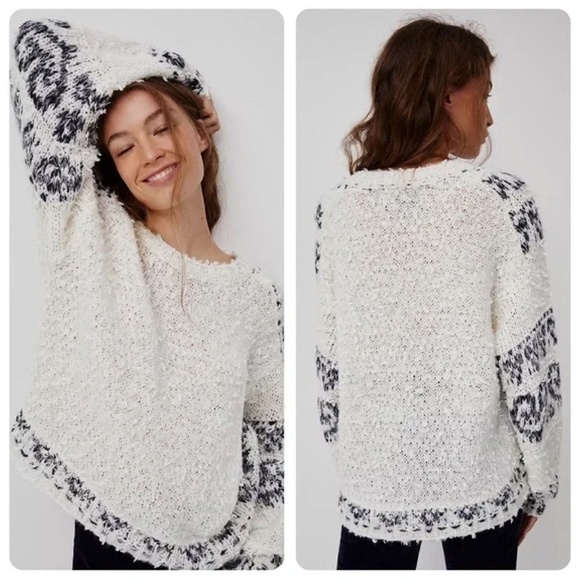 EUC Anthropologie Pilcro Petra Feathered Oversized Sweater Size XS - Picture 1 of 8
